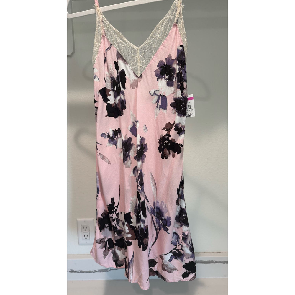 NWT Midnight Bakery Lingerie Sleepwear Nightgown Size‎ XXS Pink Floral Lace